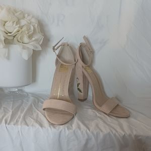 Rose pink heels with red roses!
